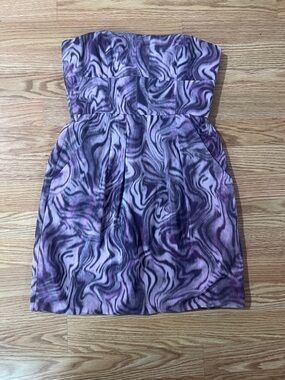 BCBGeneration Light Lavender Evening Dress with Satin Finish